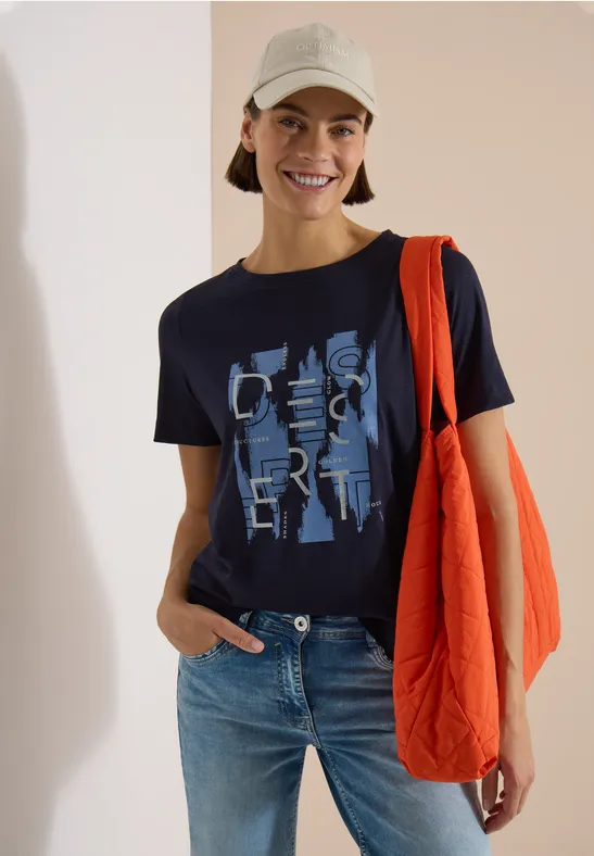 Lässiges T-Shirt mit Grafikprint