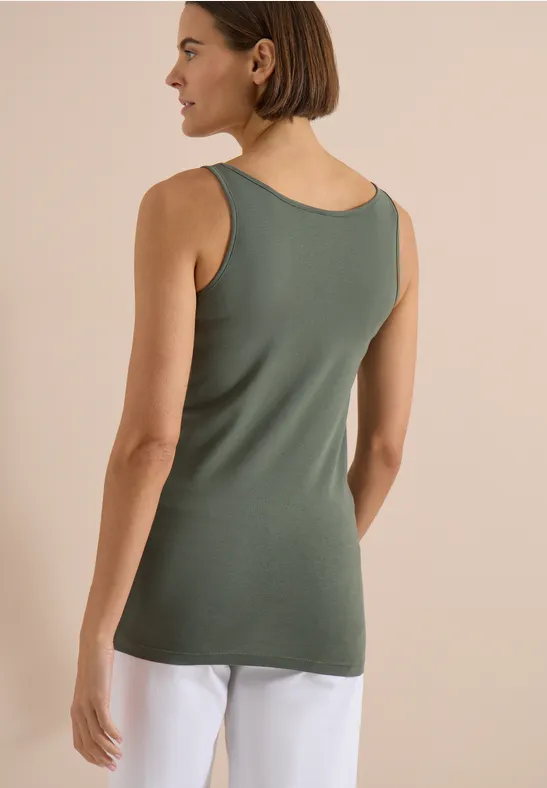 Klassisches Longtop mit Rundhalsausschnitt