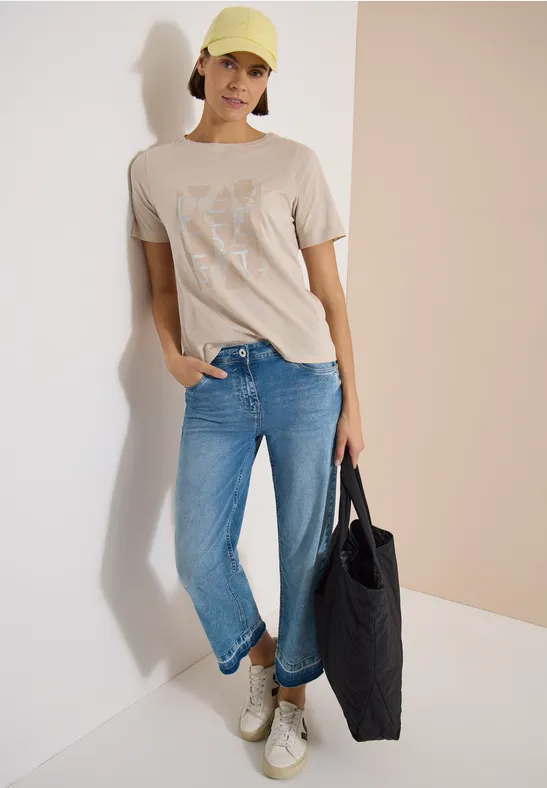 Jersey-Tee mit grafischem Print