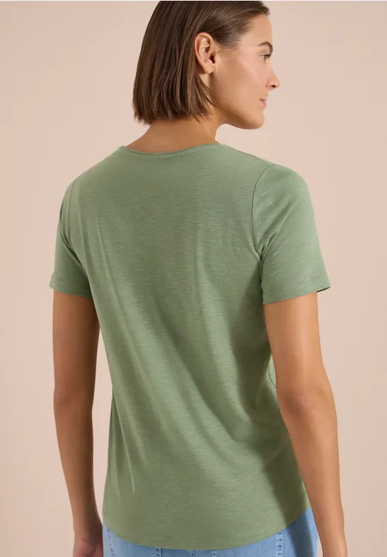 Weiches Baumwoll-Modal Slub-T-Shirt