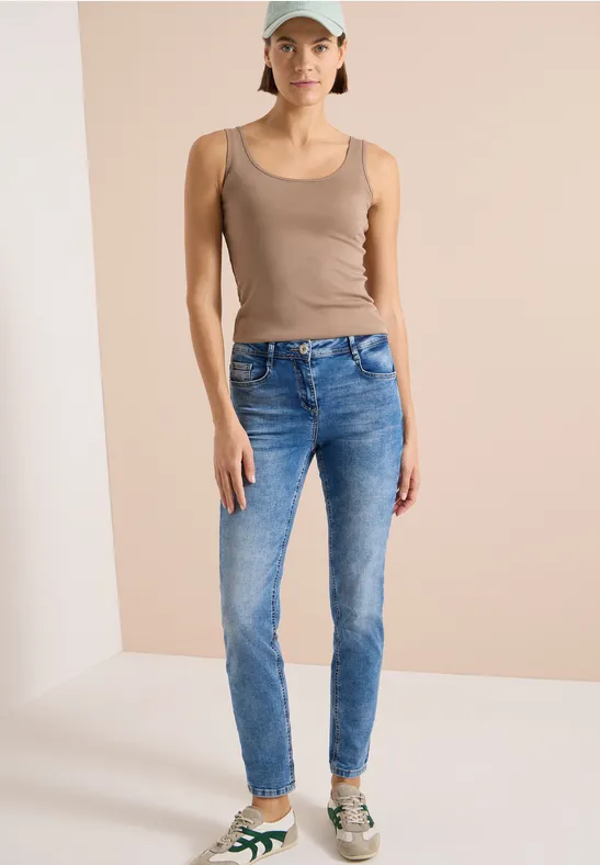 Essentielles Baumwoll-Tanktop mit Rundhalsausschnitt