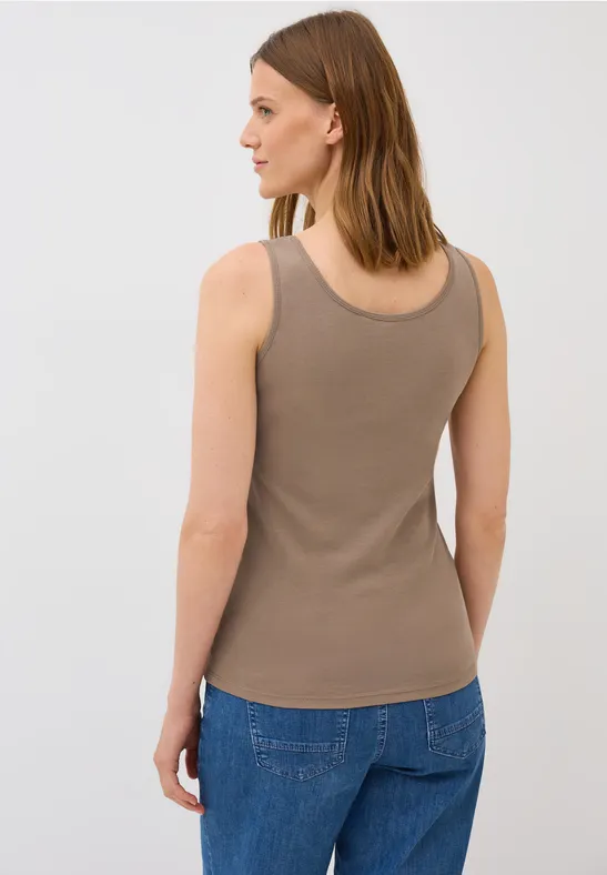 Essentielles Baumwoll-Tanktop mit Rundhalsausschnitt