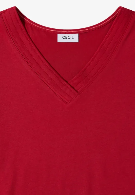 Weiches T-Shirt mit V-Ausschnitt