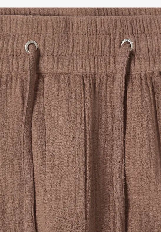 Straight Leg Musselin-Shorts