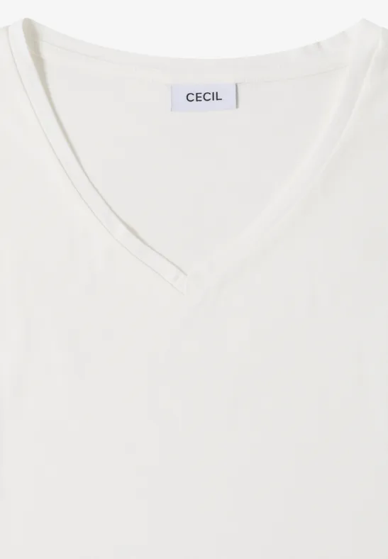 V-Shirt mit überschnittenen Schultern