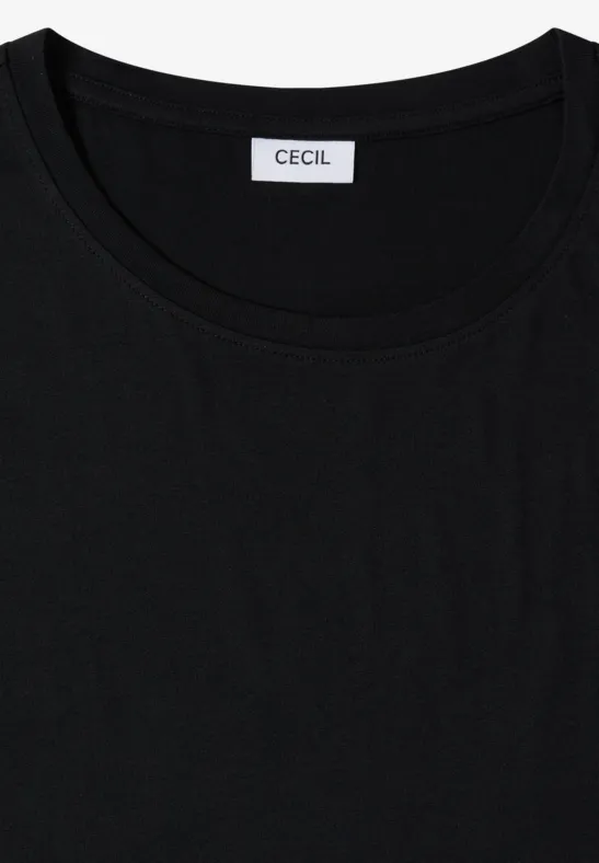 Weiches Jersey-Shirt mit Krempelärmeln