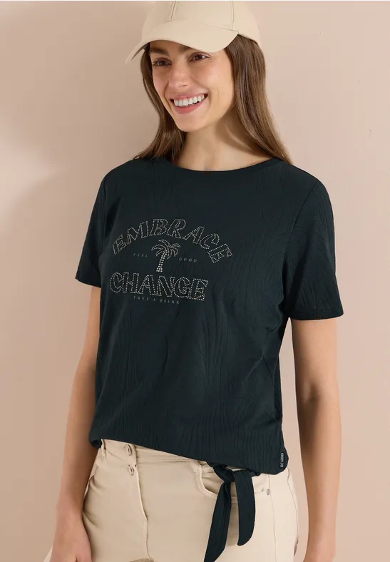 T-Shirt mit Ausbrenner-Effekt