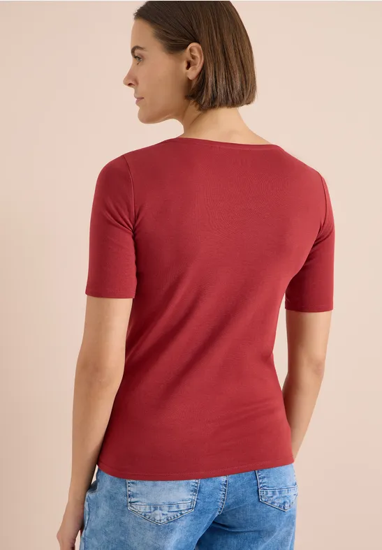 Basic T-Shirt mit Rundhalsausschnitt