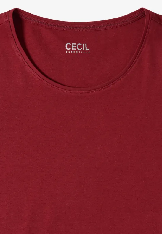 Basic T-Shirt mit Rundhalsausschnitt