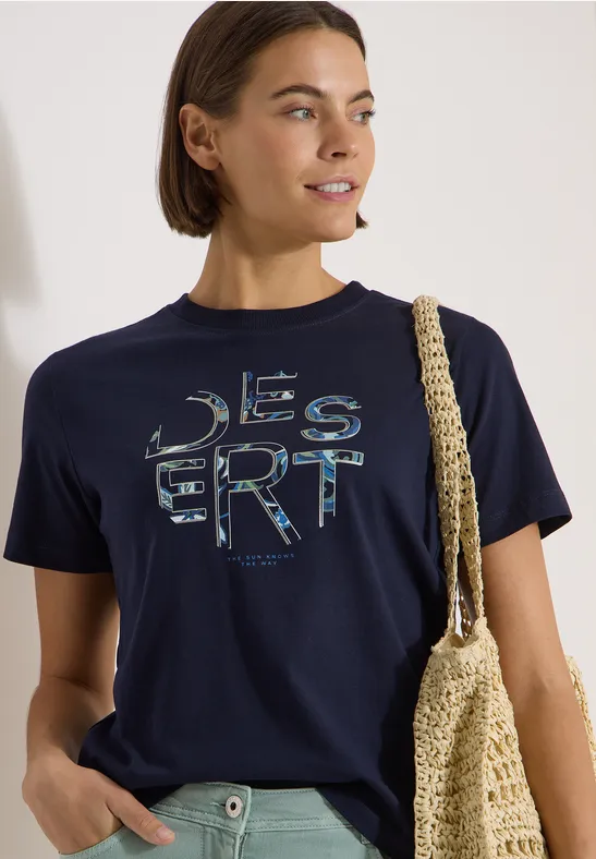 Lässiges Jerseyshirt mit Grafikprint