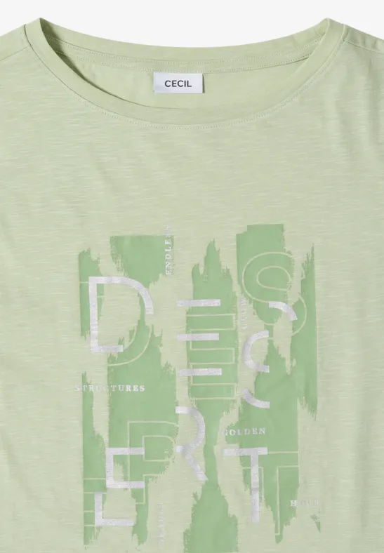 Baumwoll-T-Shirt mit Grafik-Print
