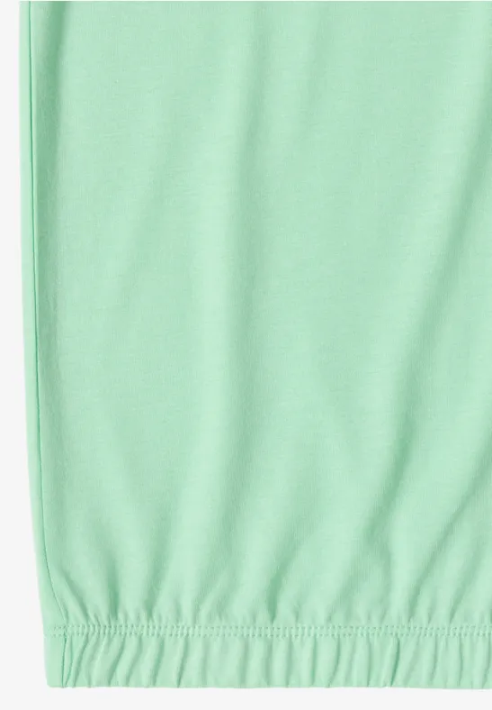 Lässiges T-Shirt mit Turn-Up Ärmeln