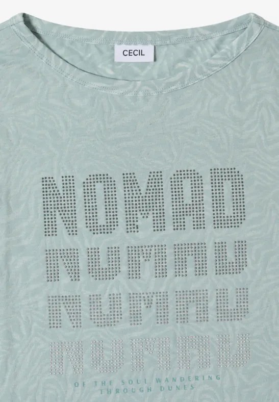 Ausbrenner T-Shirt mit Zebra-Print