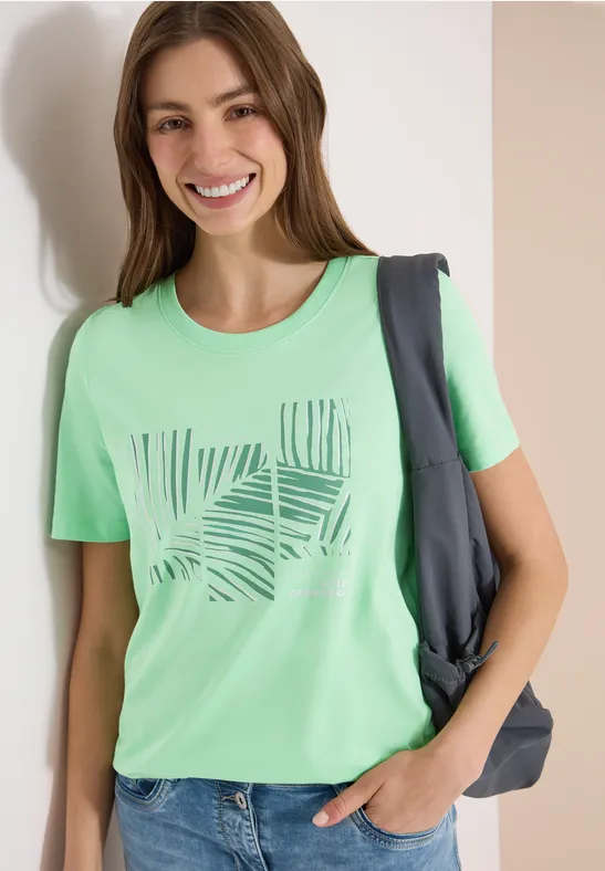 Jersey-Shirt mit abstraktem Grafikprint