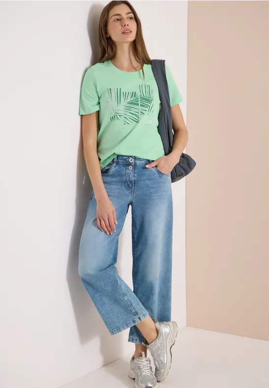 Jersey-Shirt mit abstraktem Grafikprint
