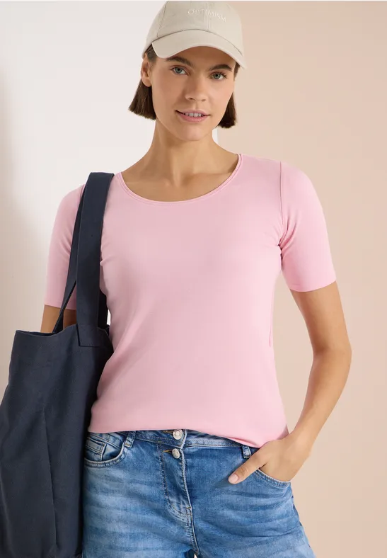 Klassisches Basic-T-Shirt mit Rundhalsausschnitt