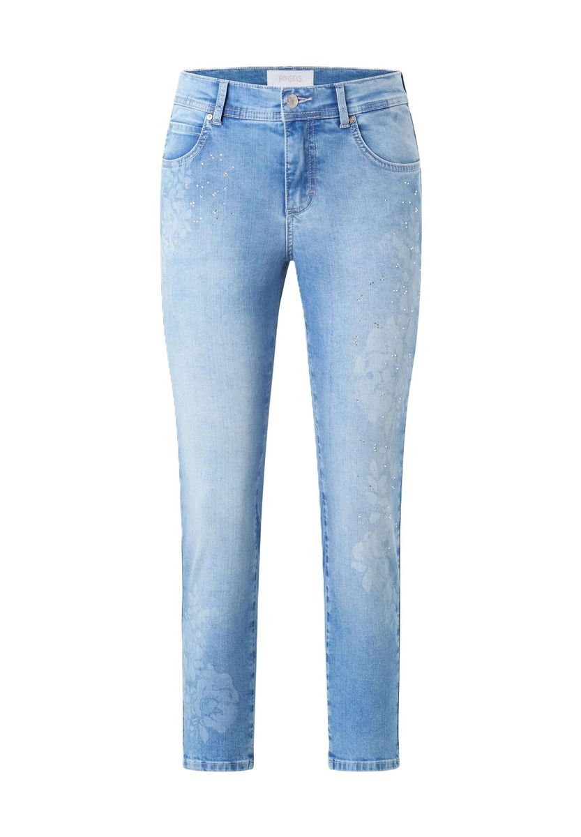 Bestickte Jeans in 7/8-Länge