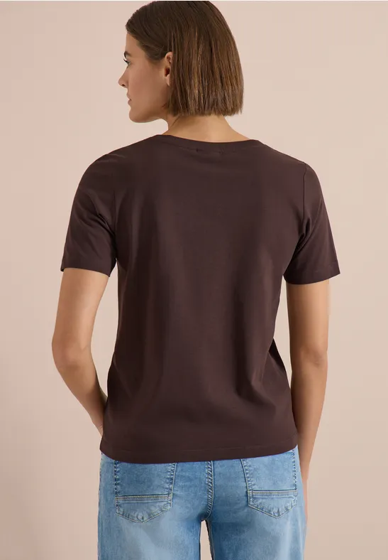 Grafik-T-Shirt mit Wording-Print