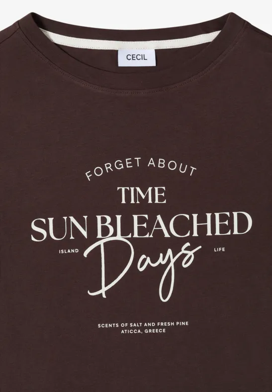 Grafik-T-Shirt mit Wording-Print