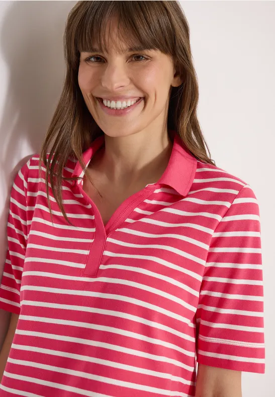 Klassisches gestreiftes Kurzarm-Poloshirt