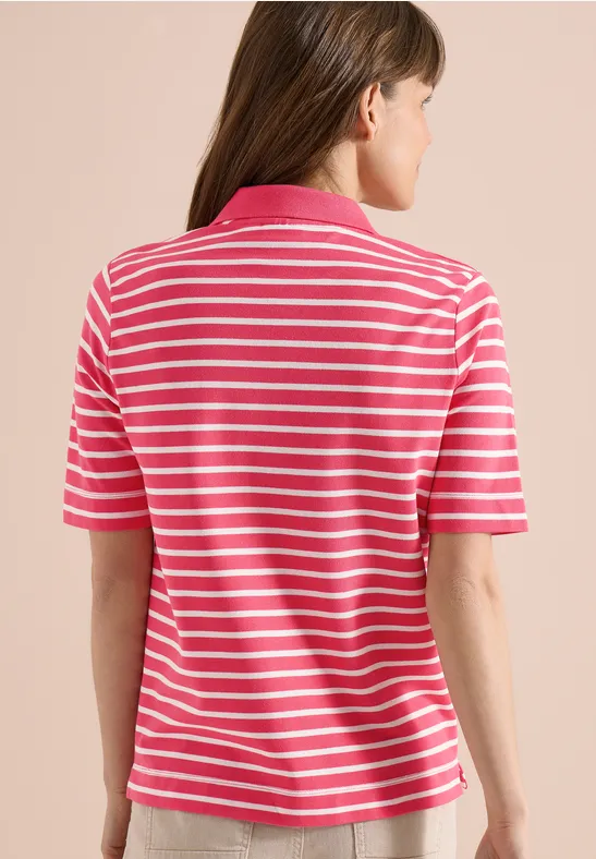 Klassisches gestreiftes Kurzarm-Poloshirt
