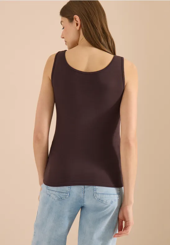 Essentielles Baumwoll-Tanktop mit Rundhalsausschnitt