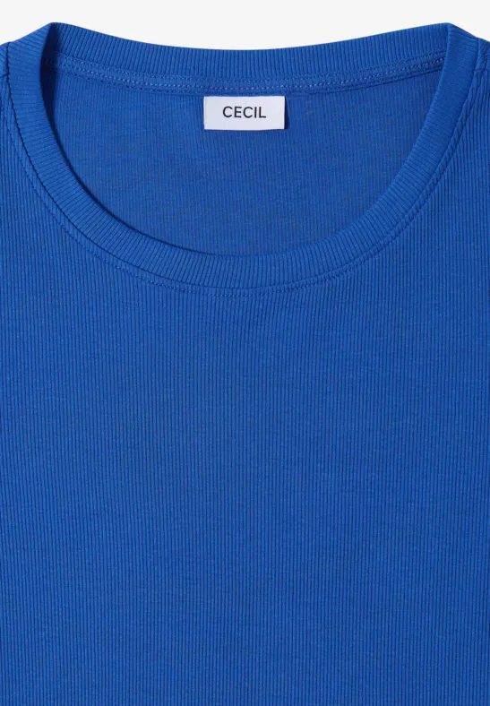 Kurzärmeliges Shirt in Rippstruktur