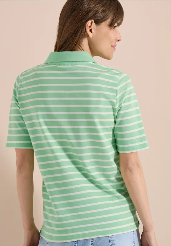 Sportliches gestreiftes Kurzarm-Polo