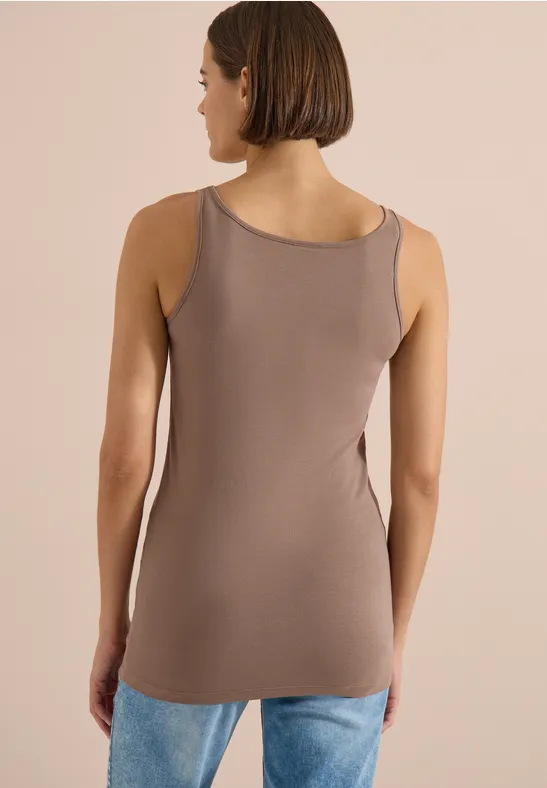 Klassisches Rundhals-Longtop