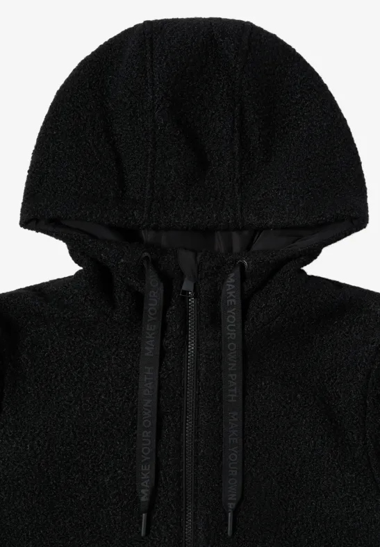 Strukturierte Jacke in Wolloptik