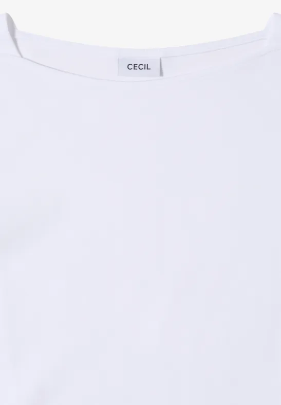 Jerseyshirt mit femininem U-Boot-Ausschnitt