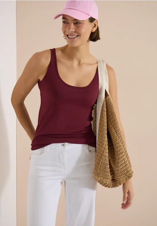 Vielseitiges Unifarbenes Langes Tanktop