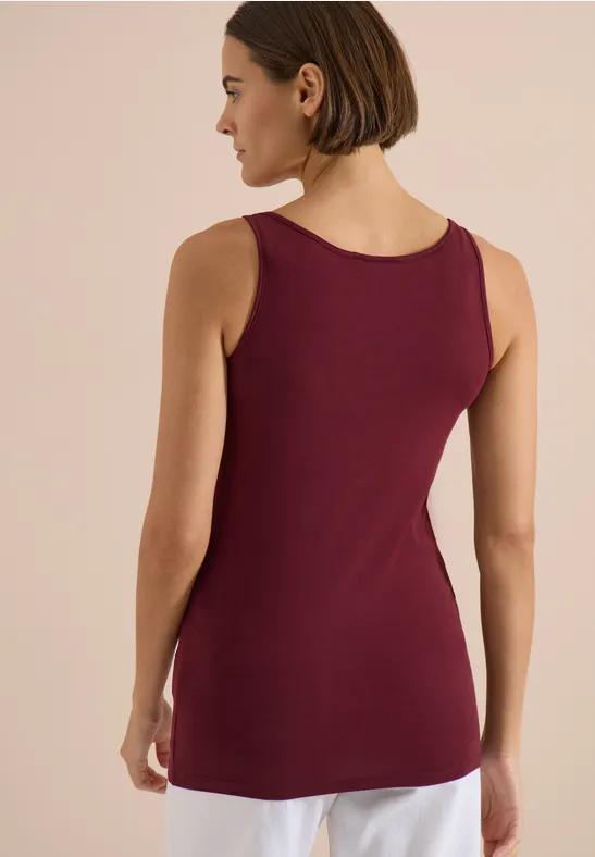 Vielseitiges Unifarbenes Langes Tanktop