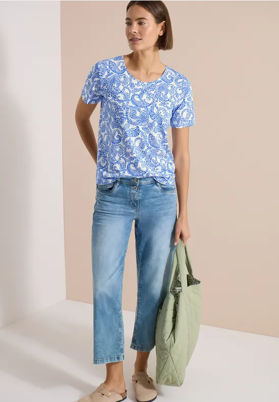 T-Shirt mit Paisley-Print