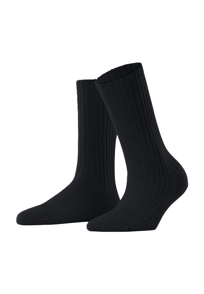 Gerippte Woll- und Kaschmir-Bootsocken