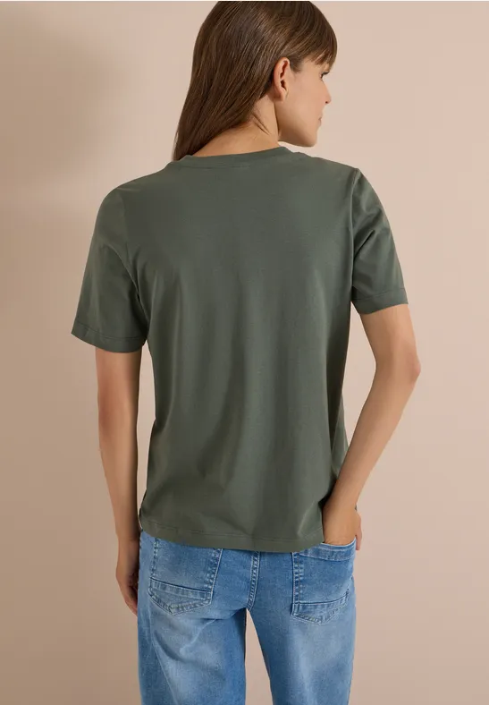 Jersey-T-Shirt mit Leoparden-Print