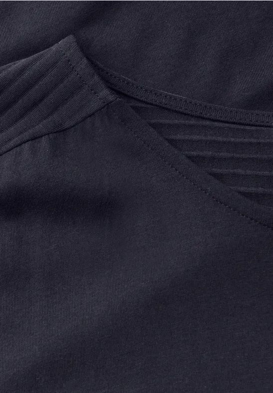 T-Shirt mit Ausbrenner-Streifen