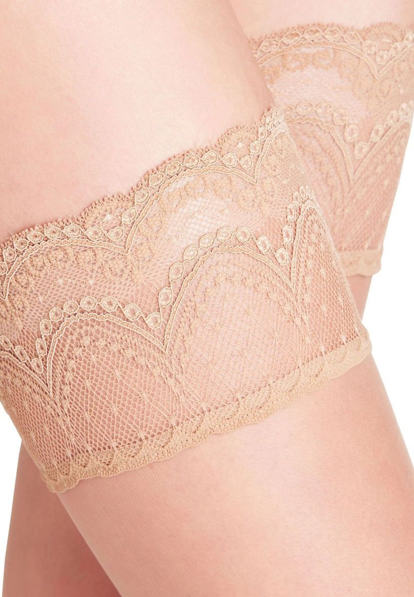Ultra-transparente Stay-Ups mit Zierspitze