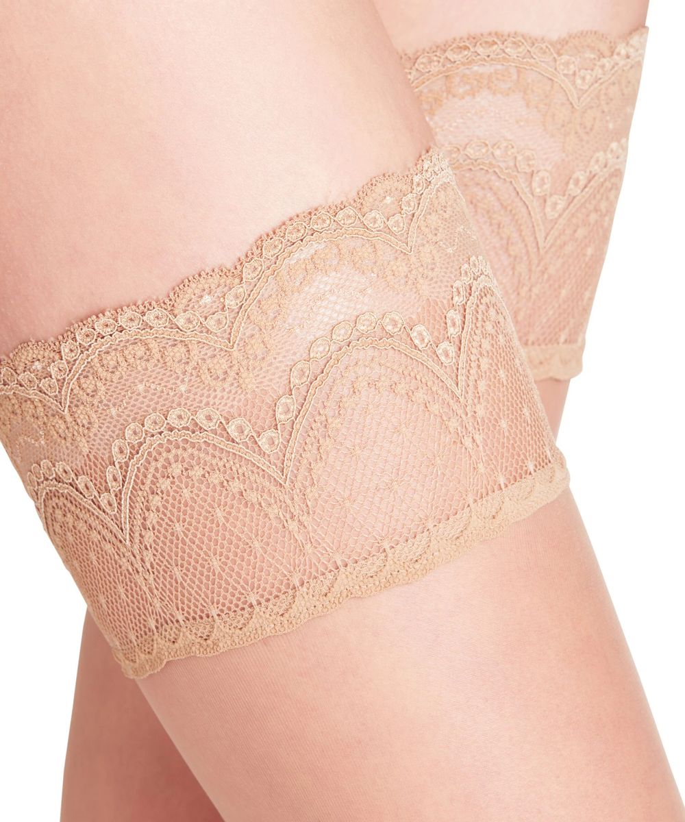 Ultra-transparente Stay-Ups mit Zierspitze