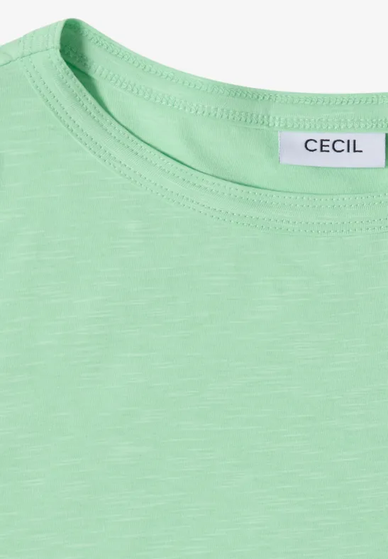 Lässiges T-Shirt mit U-Boot-Ausschnitt