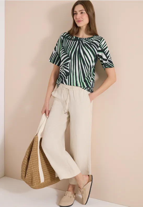 Slub-Jersey-Shirt mit Grafikprint