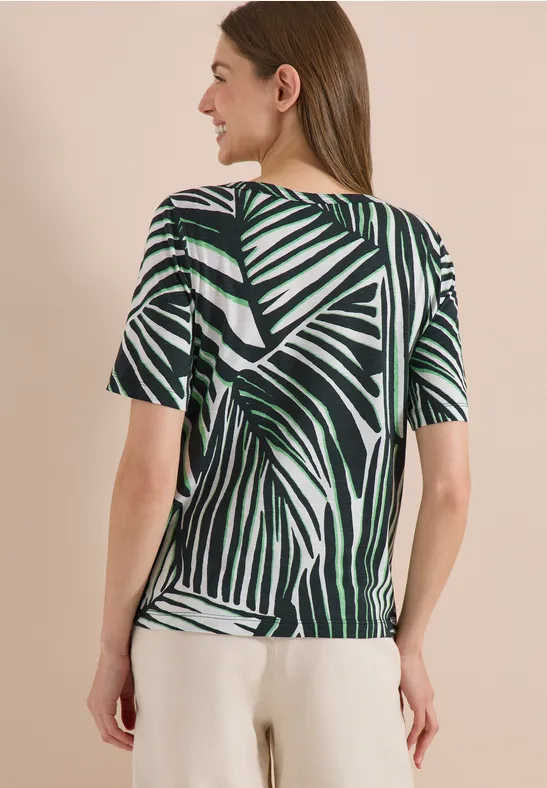 Slub-Jersey-Shirt mit Grafikprint