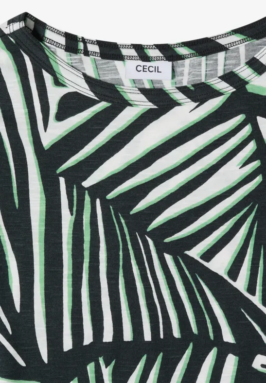 Slub-Jersey-Shirt mit Grafikprint
