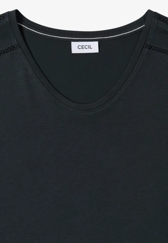 Jerseyshirt mit feiner Schulterspitze