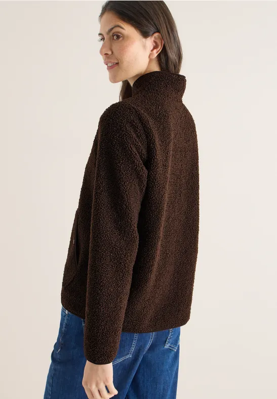 Leichte Teddy-Fleece-Jacke mit Reißverschluss