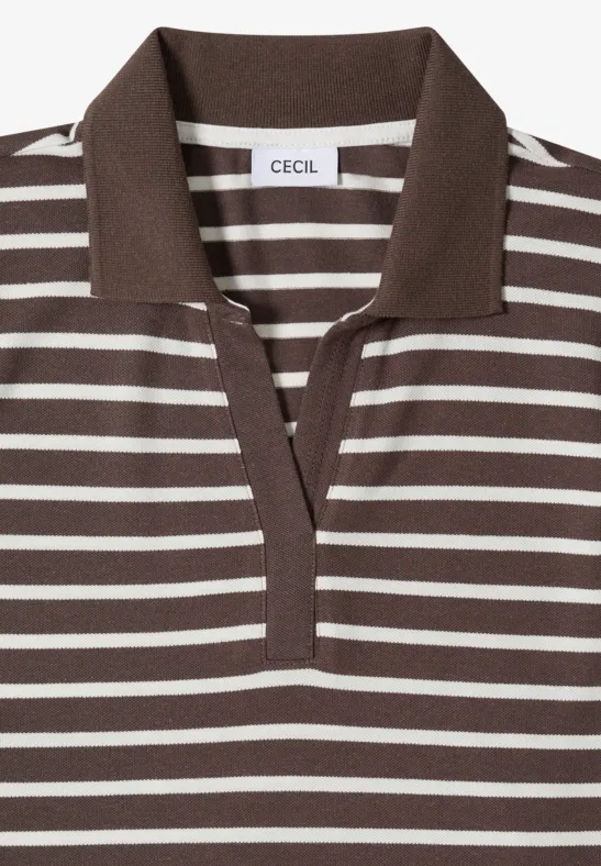Gestreiftes Kurzarm Poloshirt