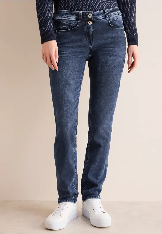 Straight Leg Jeans mit mittlerer Leibhöhe