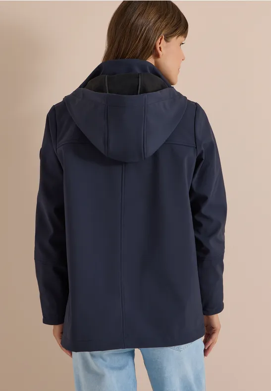 Vielseitige Softshelljacke mit Kapuze
