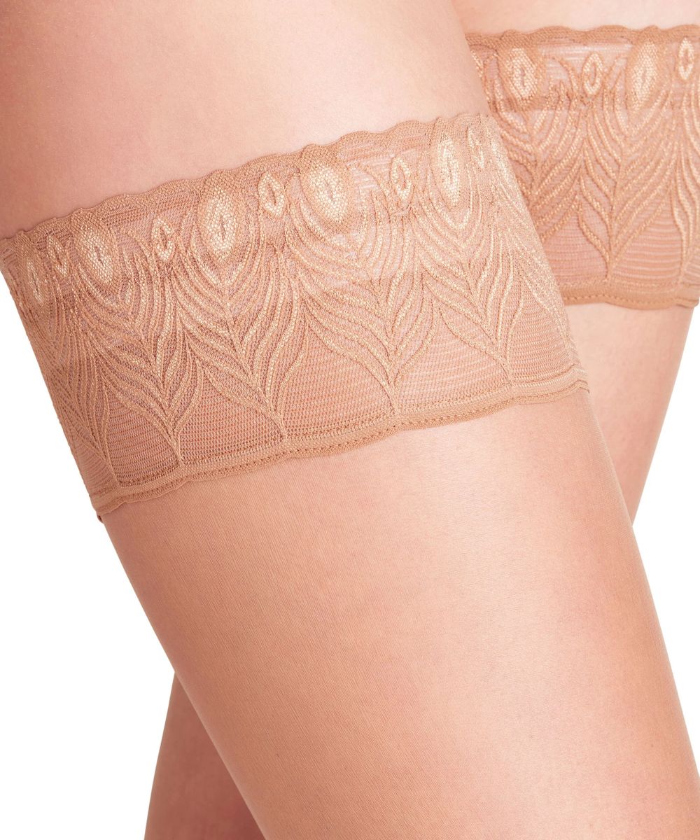 Ultra-transparente Stay-Ups mit Spitze