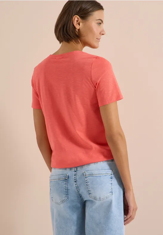 Tunika-Shirt mit Split-Neck